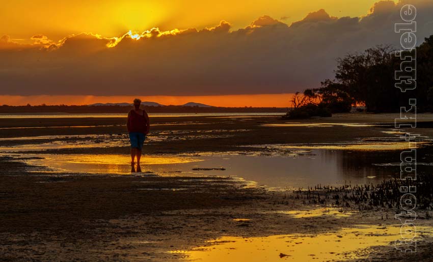 Abendstimmung im Watt vor Inskip Point, Qld