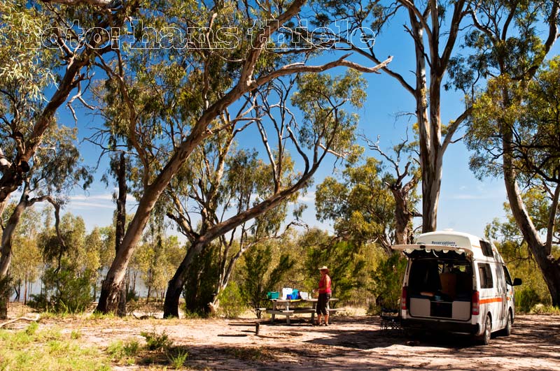 Hattah-Kulkyne NP: Camping am Lake Hattah