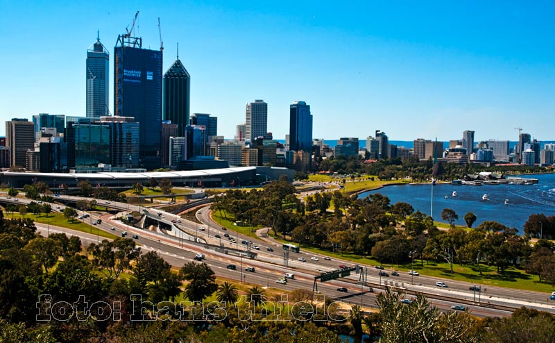 Perth, Blick vom Kings Park auf die City von Perth