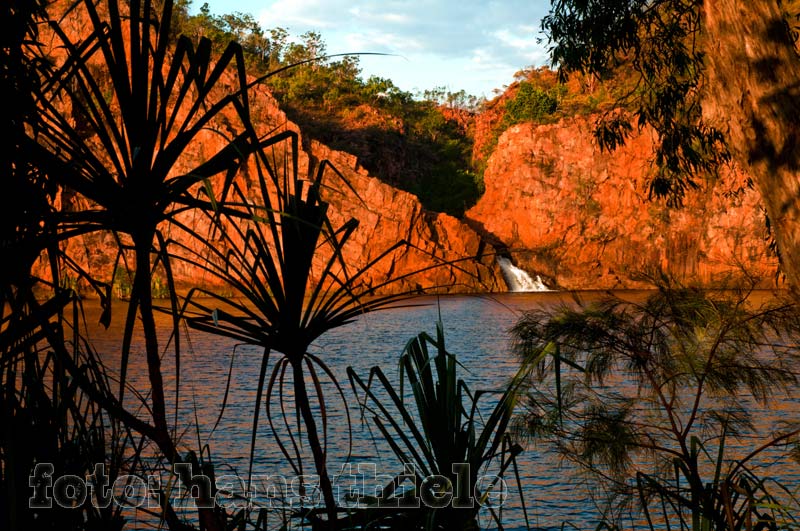 Edith Falls im Nitmiluk National Park im letzten Schein der Sonne