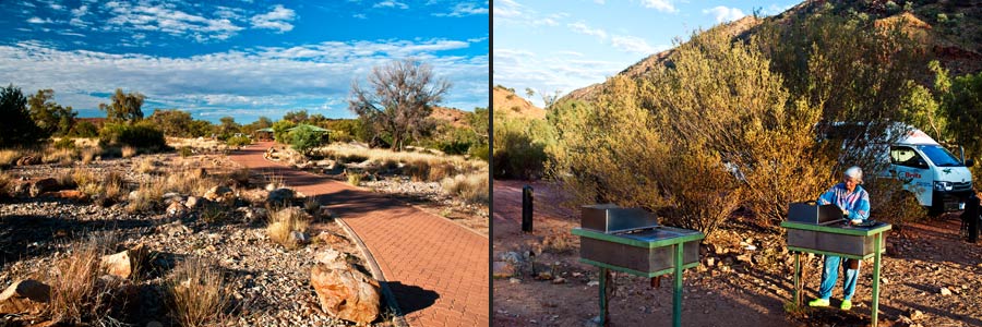 Camping am Ellery Creek Big Hole, Macdonnell Ranges