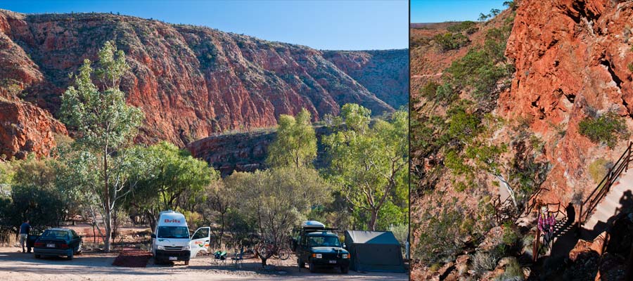 Macdonnell Ranges: 
  Campingplatz der Ormiston Gorge