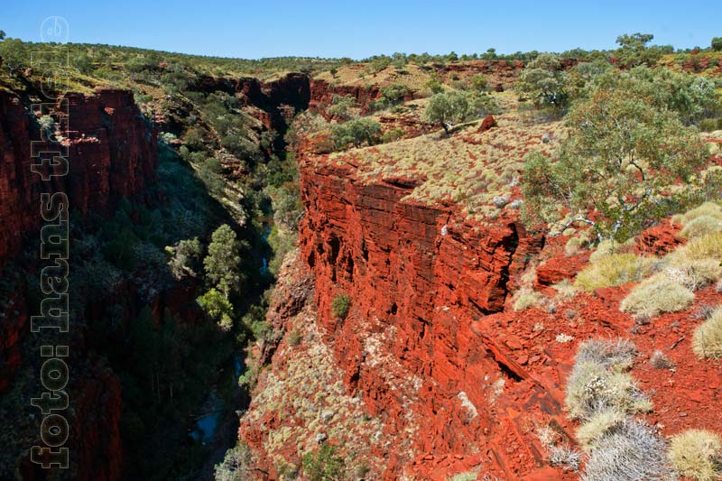 Karijini NP: Blick in die Knox Gorge 